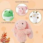 4 PCS 11 Inch Farm Animal Hand Puppet Set Soft Realistic Plush Puppets Toys Goat - Image 3