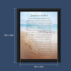 Footprints in the Sand Inspirational Wall Art, Beach Decor, Christian Gifts - Image 2