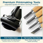 47 Pcs Linocut Kit for Printmaking, Block Printing Kit - Image 4
