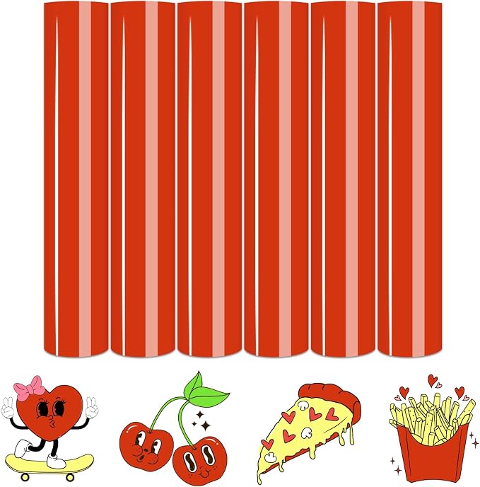 Tintnut Mandarin Red Heat Transfer Vinyl, easy cut & weed, stretch washable by Tintnut