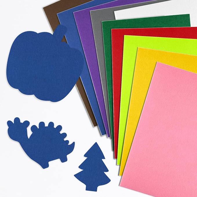 CHRORINE 10 Pcs Navy Blue Felt Fabric Sheets Self Adhesive Felt Sheets 8 x 12 - Image 4