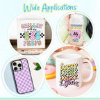 Tintnut Colorful Checkerboard Permanent Vinyl, waterproof, easy peel & stick - Image 6