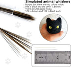 SoeKoa 250pcs Simulated Animal Whiskers 3 Inches Needle Felting Muppet | Animal - Image 2