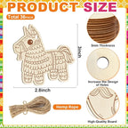 36PCS Wooden Cinco De Mayo Crafts Decorations Mexico Crafts - Image 3