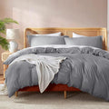 Nestl Grey California King Duvet Cover Sets by Nestl