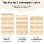 Yoofoss Pack and Play Sheets Fitted, Mini Crib Sheets 2-Pack - Image 3