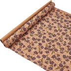 1.51 Yards 12.99 Inch Camel Synthetic Cork Leather Fabrics by the Yard Flowers by CABODYALS