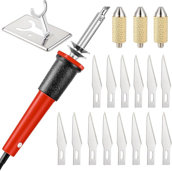 Honoson 19 Pieces Electric Hot Knife Cutter Tool, 14 Blades, 3 Chuck Sleeves by Honoson