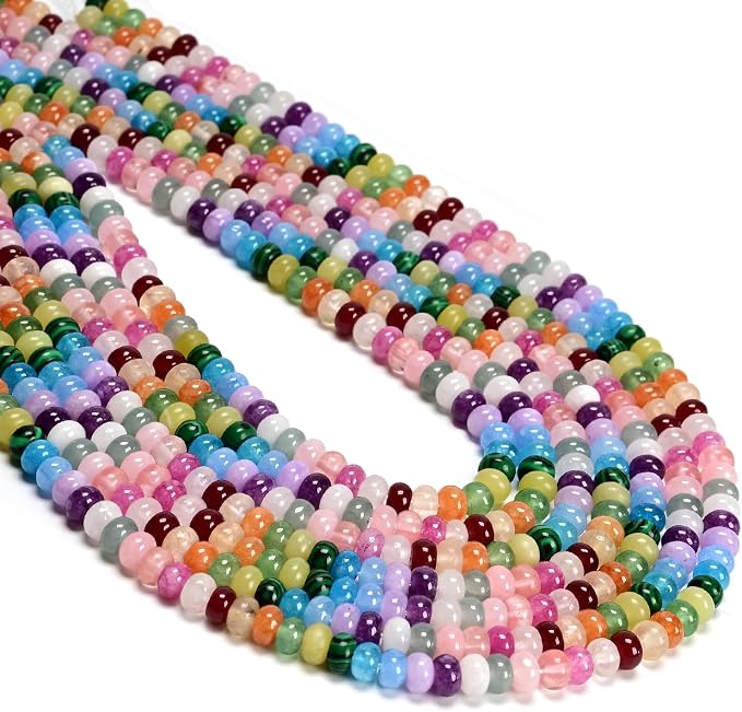 ICAI 4x6mm Natural Rondelle Beads – Loose Gemstone Spacers by CAI+YI+MING