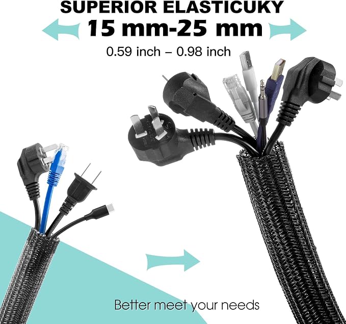 AGPTEK Cable Sleeve, 10ft - Image 2