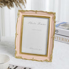 5x7 Pink Picture Frame, Vintage Pink and Gold 5 by 7 Antique Photo Frames - Image 3