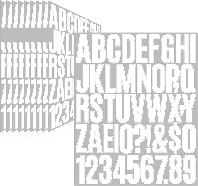 Letter Stickers, Mailbox Numbers, 2 Inch Waterproof Vinyl Alphabet | 2 Inch by Llewyn