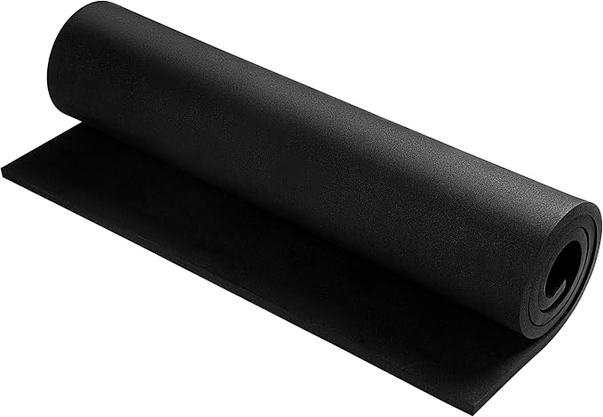 AMZQNART EVA Foam 6mm, Cosplay Foam 16x59 inch Black, High Density 90 kg/m³ by AMZQNART