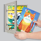 GULETHUN Kids Art Frames, 9x12 Front Opening Kids Artwork Frames Changeable - Image 4