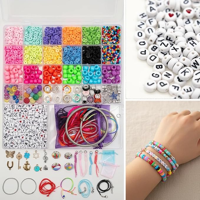 Hardy Guo Clay Beads Glow Beads Bracelet Making Kit Beads - Image 9