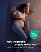 Momcozy Cooling Pregnancy Pillow, Original F Shaped Maternity Pillow - Image 7