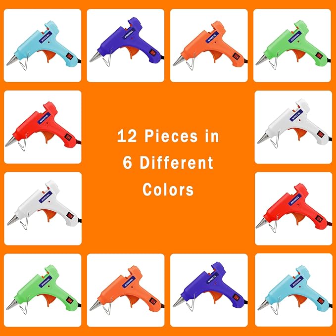 Mini Hot Glue Gun Kit 12 Pieces, Hot Melt Glue Guns - Image 3