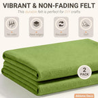 Moss Green Felt Fabric Sheets 18" x 18" 1.6mm Soft Craft Felt | Soft Precut - Image 3