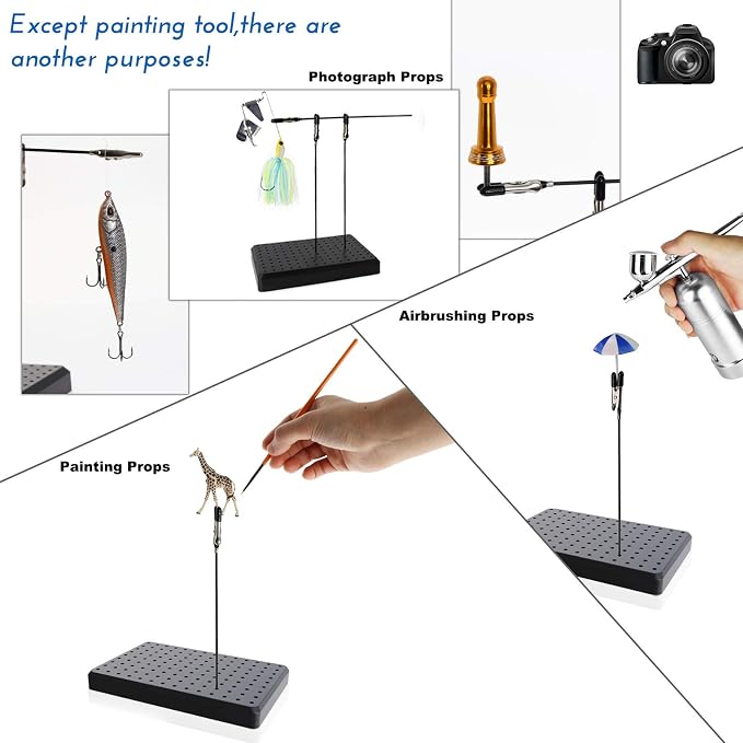 GJJC09B 1PC Painting Stand Base and 20PCS Alligator Clip Stick Set Modeling - Image 8