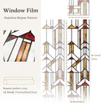 Faux Stained Glass Effect Window Privacy Film, Original Hand Drawn Static Cling - Image 5