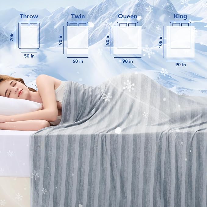 GOHERO Cooling Blanket for Couples- 60"x90" Summer Cooling Throw Blanket for - Image 7