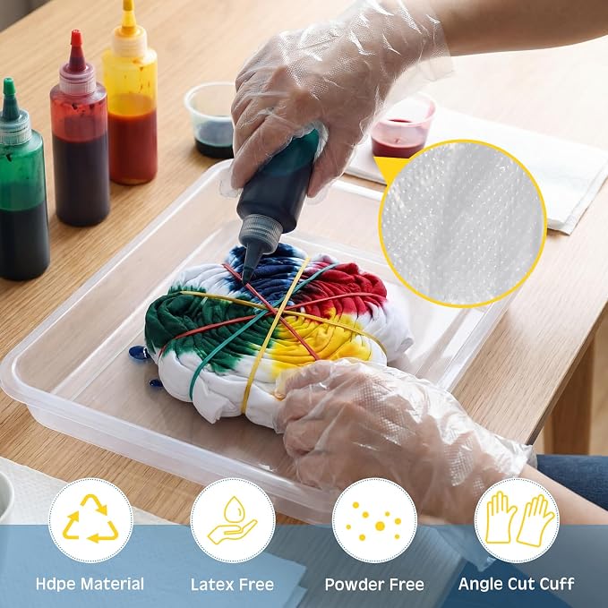 1000 Pcs Rubber Bands Kit for Tie Dye Projects Craft Project Colorful Elastic - Image 4