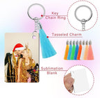 Sublimation Keychain Blanks Bulk 120 Pcs, Double Sided Sublimation Blanks - Image 6