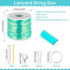 Lanyard String 40 Rolls Gimp String, Plastic Strings Lacing Cord, Boondoggle - Image 4
