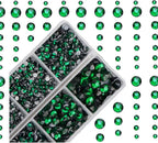 4000pcs Mixed Size Hot Fix Round Crystals Gems Glass Stones Hotfix Flat Back by MASSIVE+BEADS