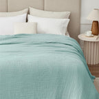 100% Cotton Muslin Blanket 40" x 40", Breathable and Lightweight Cotton Twin - Image 3