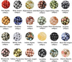 960pcs 6mm Natural Gemstone Beads Crystal Bracelet Jewelry Making Kit | - Image 2