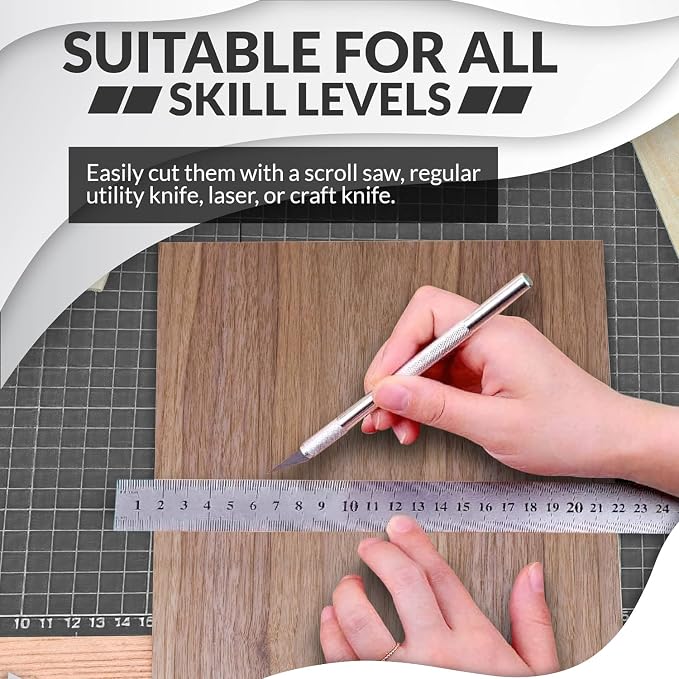 Walnut Plywood Sheets for Crafts 1/8 inch, 3mm Plywood Sheet for Laser Cutting - Image 3