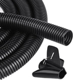25ft - 1/4 inch Flame Retardant Split Wire Loom Tubing - Flexible Wire Covers by CrocSee