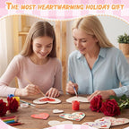 Qunclay 80 Pcs 5 Sizes Wooden Heart Magnets - Image 5