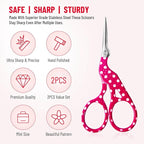 Embroidery Crafting Scissors, 3.7 Inches, 2 Pieces | Crochet Scissor, Cross - Image 5