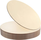 12Pcs 12 Inch Wood Circles for Crafts, Unfinished Blank Wooden Rounds Slice by pojah