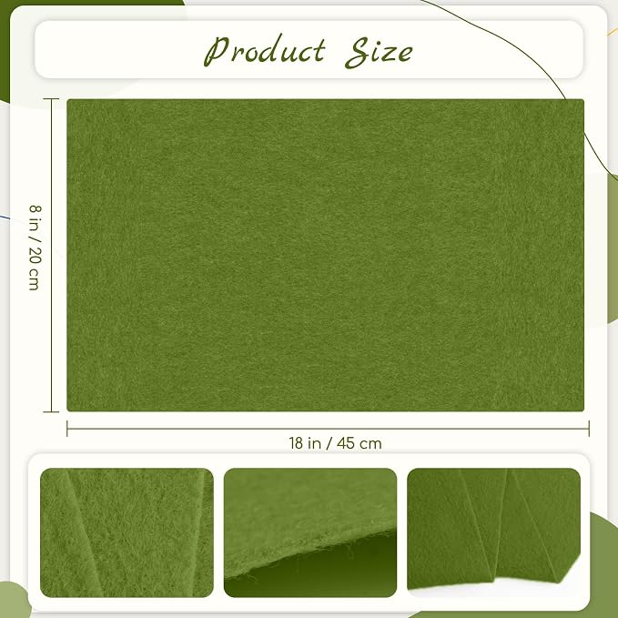 16 Pcs 8x18in Soft Felt Fabric Sheets, 16 Assorted Macarone Colors Felt Pack - Image 2