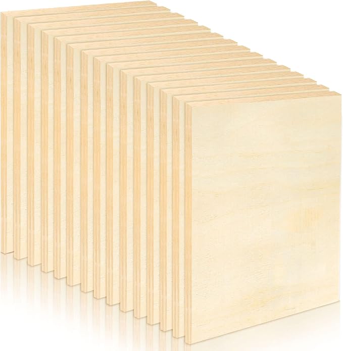 15 Pack Unfinished Wood Canvas Panels Kit 11.8x7.9 Inch Wooden Panel Boards by Uoeo