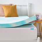 Linenspa 4 Inch Swirl Gel Memory Foam Mattress Topper, Twin Size – Cooling Gel - Image 8