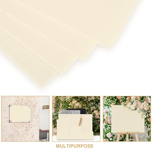 JarThenaAMCS 4Pcs Cream Acrylic Sheets 1/8 Thick 12 x 16 Inch Cream Color Cast - Image 6