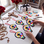 Renbuzhu 48PCS Sunday School VBS Crafts Bulk: Paper Lightbulb Cross Nativity - Image 5