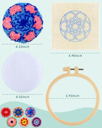 ERKOON Punch Needle Coasters Kit Adults Beginners, Needling Punching Project - Image 3