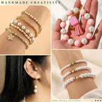 LEOBRO Pearl Beads for Bracelets, Friendship Bracelet Kit, Crafts & DIY Jewelry - Image 7