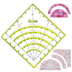 8 Inch Acrylic Quilting Ruler Multifunctional Arcs & Fans Square Quilt Circle - Image 2