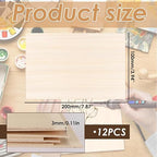 Balsa Wood Craft Sheets for DIY Projects, 12 Pieces, Natural Color - Image 2