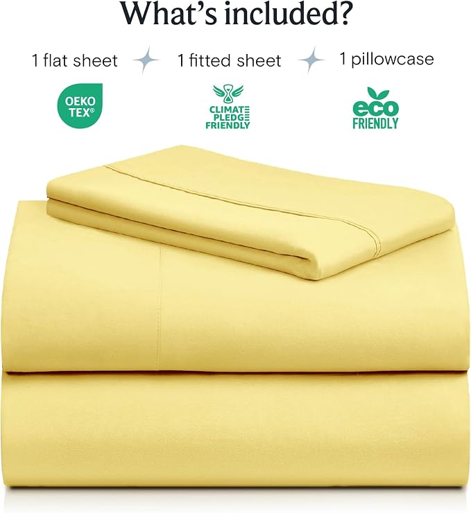 LuxClub 3 PC Twin Sheet Set, Deep Pockets Wrinkle Free Cooling Bed Sheets Hotel - Image 2