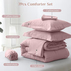 JOLLYVOGUE Full Comforter Set, Ultra-Soft Bed in a Bag Full Size 7 Pieces - Image 5