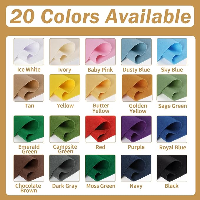 Ivory Felt Fabric Sheet 108" X 36", 1.4mm Thick Large Soft Durable Flexible - Image 3
