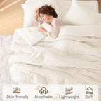 MUXHOMO 5 Pieces Twin XL Comforter Set, Seersucker Bed in a Bag Twin XL Size - Image 2