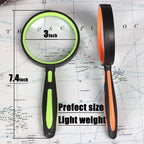 Ocim 2 Pack Magnifying Glass, 75mm 10X Handheld Shatterproof Magnifier Lens - Image 4